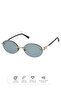 Uv400 Protection Inner Antri Refle Coating Oval Rimless Women's Sunglasses - 2