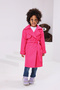 Girl's Trench Coat with Belt, Stylish Seasonal Oversized Trench Coat - 5