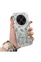 Vivo X300 Compatible Blue Flower and Ribbon Hard Phone Case, Shock Protection