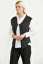Agraf Detailed Wool Knitwear Vest - Anthracite - 4