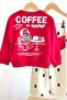 Dog Printed Wide Leg Unisex Children's 2-Piece Set - Red - 4