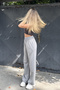 Gray Elastic Waist Detailed Sweatpants - 6