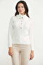 Full Fisherman Buttoned Knit Sweater - Bone Color - 4