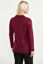 Shawl Collar Long Buttoned Knitwear Cardigan - Burgundy - 6