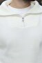 Bone Color Half Zipper Turtleneck Men's Knitwear Sweater E7513 - 5