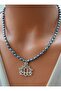 Necklace - Gray - - 2