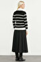 High Collar Zippered Knitwear Cardigan - Black - 5