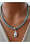 Necklace - Blue - - 2