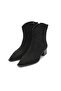 Black Color Suede Western Style Short Boots - 2