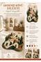 Eta Village Houses Patterned Modern Woven Base Decorative Carpet Eta4191 - 4