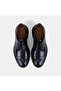 Men's Black Thick Soled Leather Classic Shoes - 6