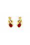 RUBY DROP ÇELİK KÜPE