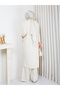 Cold Yarn Bow Pocket Detailed Jacket and Trousers Set - 5