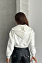 Metal Zipper Hooded Crop Sweatshirt Cardigan - 3