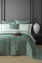 Baroness Sage Double 100% Cotton Satin Duvet Cover Set and Bedspread Set