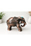 Decorative Ashtray with Metal Elephant Figure and Tabletop Accessory