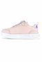 Girl's Powder Heart Detailed Velcro Elastic Laced Casual Sports Shoes - 3