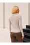 Polo Neck Buttoned Hair Knit Patterned Long Sleeve Slim Knitwear Sweater Aw26Kz00043 - 4