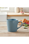 EVE Stoneware Coffee Mug Set of 4 – 300 ML Blue Cups - 3