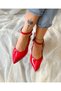 Dubai Red Patent Leather 5 cm Heel Sandals - 7