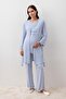 Long Sleeve Lace Lycra Viscose Maternity Dressing Gown Pajama Set