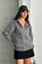 Women's 3-Thread Comfortable Fit Cardigan with Metal Zipper and Hidden Pockets - 8