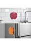 Apple Shaped Silicone Dishwashing Mat - Multi-Purpose Kitchen and Bathroom Sponge (K0) - 2