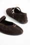 Vera Genuine Leather Women's Ballerina Shoes with Round Toe Buckle Casual Model - 2