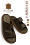 Genuine Leather Men's Slippers - Genuine Leather Men's Slippers with Soft Thick Soles C Brown - 2