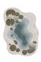 Eta Lotus Pond Aesthetic Patterned Modern Woven Base Decorative Carpet Eta4193