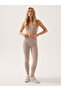 Motion Cross Waist Leggings Mink