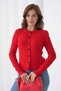 Basic Ribbon Button Detailed Hair Braided Knitwear Cardigan Aw25Hi0066 - 4