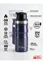 350 ml Double Layer Stainless Steel Thermos Cup - Leak-Proof Locking Lid, School, Office and Camping Thermos (Navy Blue)