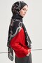 Roselle Pattern Norena Wool Shawl Black