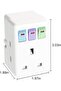 3 Way Plug Adapter UK, Multi Plug Adapter Socket Universal Travel Adaptor-Plug Extension For Kitchen - 6