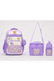 Kawaii Korean Style Ice Cream Set with Accessories 3 Pieces Lilac Girls' School Bag Primary School Backpack Lunch Bag Pencil Case