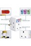 3 Way Plug Adapter UK, Multi Plug Adapter Socket Universal Travel Adaptor-Plug Extension For Kitchen - 4
