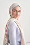 Roselle Pattern Norena Wool Shawl Powder - 4