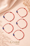 Red String Bracelet with Evil Eye Beads, Set of 10, Adjustable Henna Wedding Engagement Promise Mevlit Invitation Gift