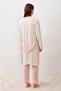 Long Sleeve Patterned Lycra Viscose Maternity Dressing Gown Pajama Set - 5