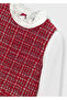 Girl's Red Long Sleeve Dress - 3