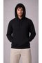 Men's Black Hooded Sweatshirt 3 Thread Soft Fabric with Side Pockets