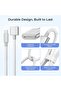 كابل شحن مغناطيسي USB C إلى 3 منافذ، شحن سريع 140 واط، 2 متر - 4