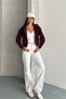 Metal Zipper Hooded Crop Sweatshirt with Hidden Pocket Cardigan - 3
