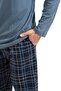 Men's Indigo Long Sleeve Pajama Set 3832-S - 3