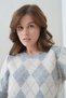 Crew Neck Silvery Hair Knit Patterned Short Sleeve Slim Fit Knitwear Blouse Aw26Bz0006 - 2