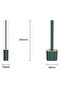 Wall Mountable Toilet Brush Set with Lid and Hanger, Soft Silicone Head (K0) - 5