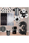 Best 3 Year Old Black and White Themed Fan Luxury Birthday Party Set