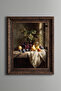 Fruit Still Life in Window Light - Vintage Patterned Painting - Thick Model