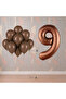 Bal10 9 Year Old Brown Themed Birthday Party Set
